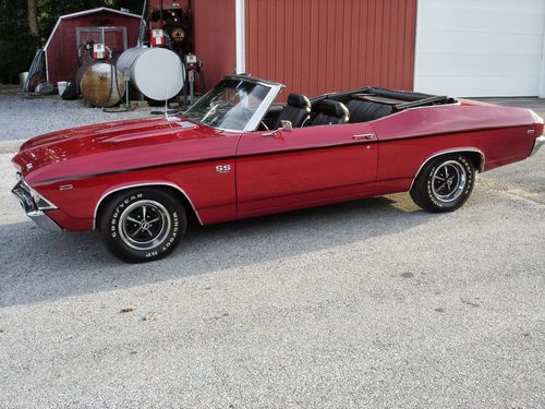 1969 chevrolet chevelle super sport ss convertible with 454 cubic inch engine