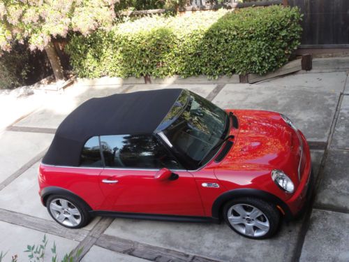2007 chili red mini cooper convertible, very low miles