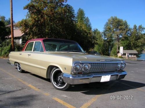 1963 chevy biscayne, lowered, bellflower exhaust tips, clean, cruiser!