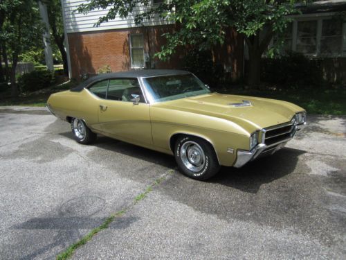 1969 buick gs400 trumpet gold black vinyl mostly original numbers matching