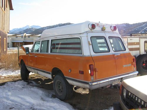 Rare chevy ambulance 4x4 1972 116,000 original miles  factory ac