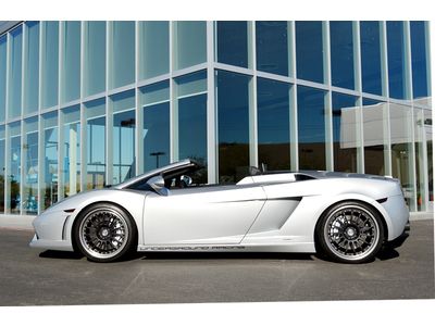 Lamborghini gallardo twin turbo 1250 horsepower silver convertible low mileage