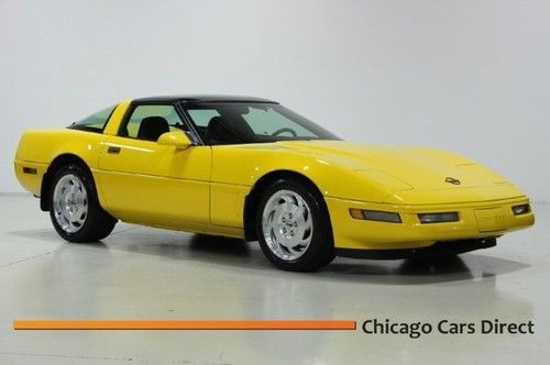 96 corvette c4 coupe lt4 330hp 6-speed 52k miles 2 tops glass painted rare find!