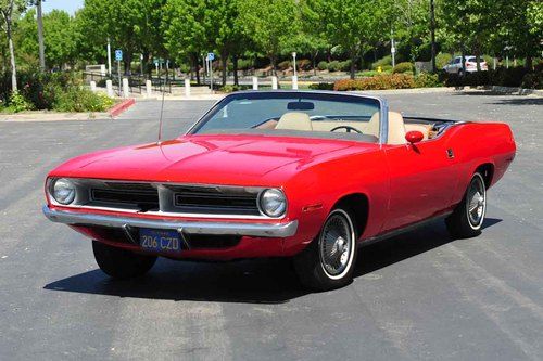 Stock 1970 plymouth barracuda grand coupe convertible 318/at ps pdb new top
