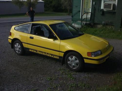 1991 honda crx coupe 2-door 1.5l yellow 44 mpg-better than a hybrid civic cr-x