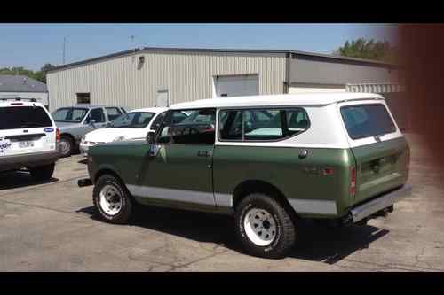 1971 ih scout ii green with removable hardtop. 345 v8 manual trans.