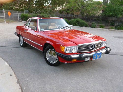 Mercedes benz convertible 560 sl red beautiful condition no reserve