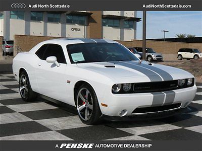12 dodge challenger srt8 white leather heated seats warranty 28k miles car fax