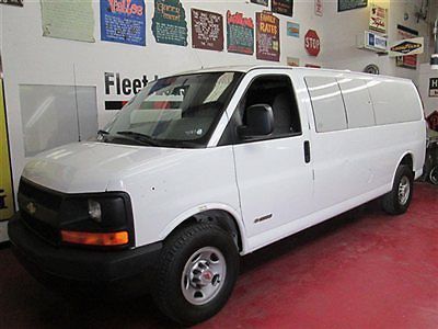No reserve 2003 chevrolet g3500 extended cargo w/ seating, 1 gov. owner