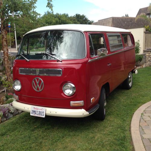 Volkswagen : bus/vanagon transporter weekender 1970 red