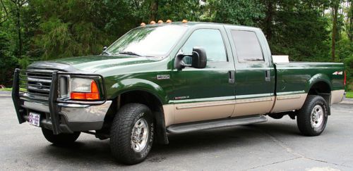 Ford f-350 lariat crew cab 4x4 power stroke 7.3 diesel long bed towing package