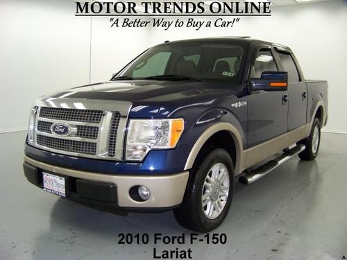 Lariat navigation sunroof htd seats sync sony bedliner tow 2010 ford f150 21k