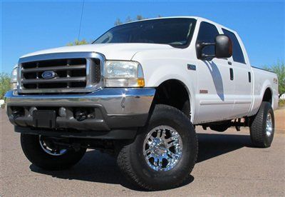 *no reserve* 2004 ford f250 lariat lifted powerstroke diesel crew 4x4 az clean