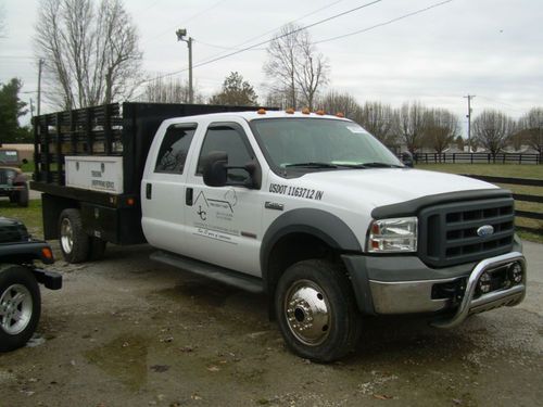 2005 ford f-450 super duty crew cab 4x4 stake bed one-owner 90k miles