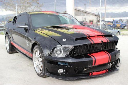 2009 ford mustang shelby gt500 coupe damaged clean title runs! only 9k miles!!