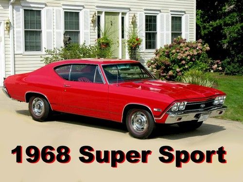1968 chevrolet chevelle super sport coupe 4-speed 396 ss buckets gauges chevy 68