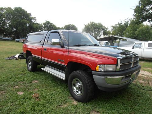1994 dodge ram 2500 4x4 diesel, red and black, very nice condition