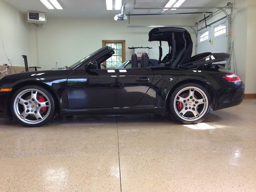 Porsche 911 carrera s cabriolet, black on black, navigation, xenon, heated seats