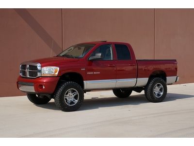06 lifted dodge ram 1500 laramie 4x4 crewcab mroof leather htd sts infty audio