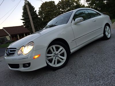08' clk 350 coupe gorgeous white/cream loaded!  only 55k miles
