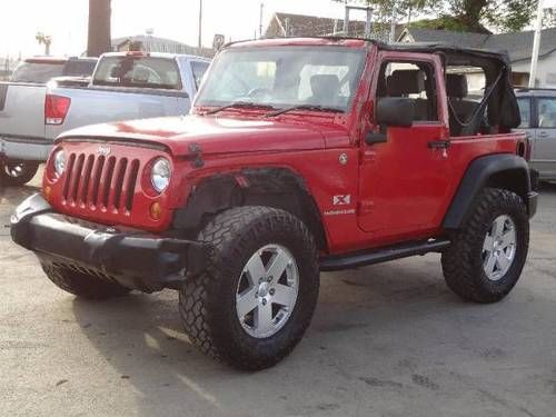 2008 jeep wrangler x damaged salvage 4wd runs! low miles good airbags l@@k!!!