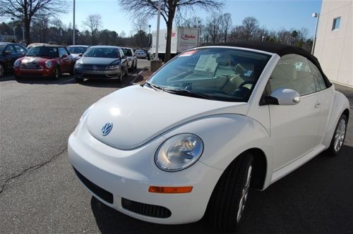 41k, 1 owner, white, convertible, leatherette, carfax certified