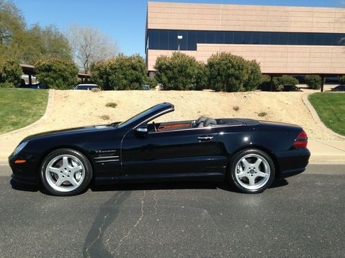 2004 mercedes-benz sl55 amg 31k mls pano roof pdc black/black amazing condition!