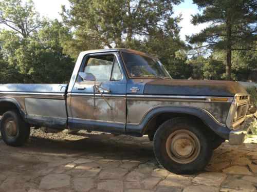 1977 ford ranger f350 xlt 1 ton - blue, runs well, low miles, used as farm truck
