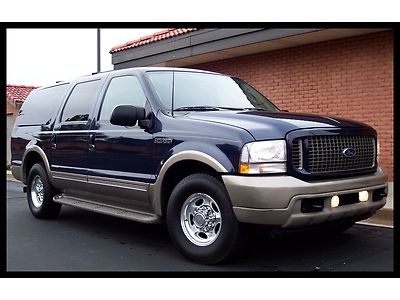 2003 ford excursion e.b diesel leather 3rd row  az truck low reserve  must see!!