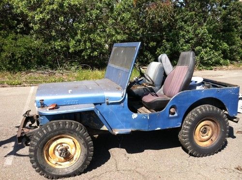 1947 willys jeep cja2 project needs restoration good bones no reserve