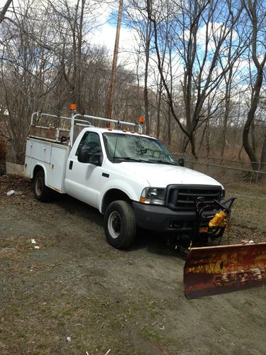 2003 ford f-250 superduty 4 wheel drive utility body with plow fleet maintainedu