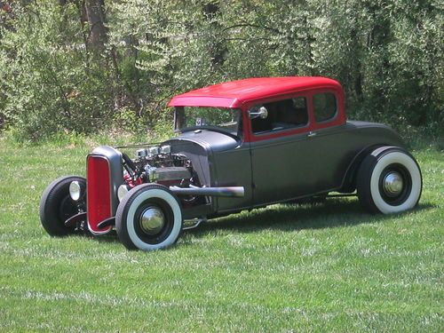 1931 5 window coupe 50's style hot rod
