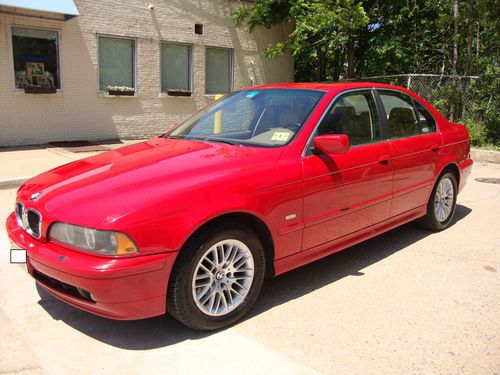 2001 bmw 530i, rare red color in 5 series, no reserve.