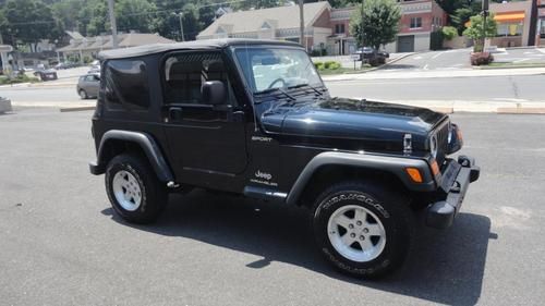 1 owner well maintained wrangler sport a/c soft top 4.0l automatic no reserve