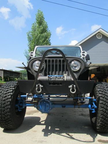 1991 jeep wrangler yj 350 v-8 rock crawler krawler 37 tires hard top cj7 nose