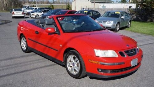 2005 saab 9-3 convertible 5-speed manual clean carfax certified low miles rare!