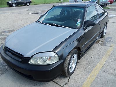 1998 honda civic, black, runs great, cold a/c, manual transmission, no reserve