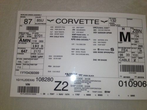 2010 chevrolet corvette z06 coupe 2-door 7.0l, 8 cylinder