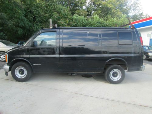 2001 chevy 2500 express extended cargo van--great work vehicle