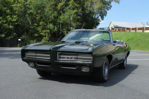 1969 pontiac gto convertible perfect cond. phs documents 2 owner 89k miles