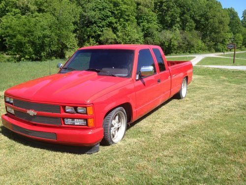 1988 chevy silverado king cab long bed lowered badass air assist crate engine