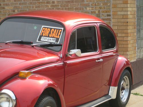 1970 mostly restored vw beetle 4 cylinder, 1461 cc sunset red