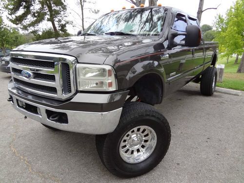 2005 ford f350 lariat turbo diesel fx4 lifted long bed crew cab