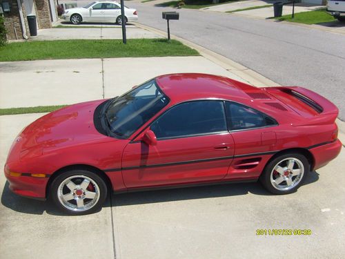 1991 toyota mr2 turbo red rare hardtop! 78k original miles.