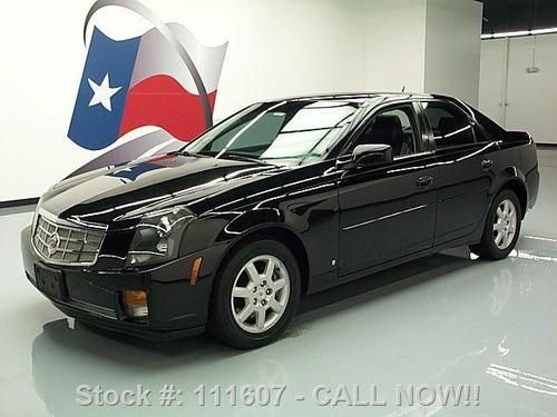 2007 cadillac cts v6 leather black on black only 59k mi texas direct auto