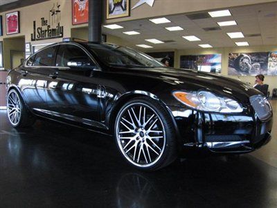 09 jaguar xf sedan black on black new 22 inch wheels