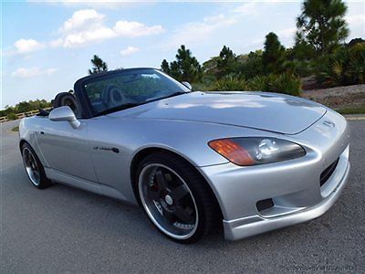 02 honda s2000 convertible 6spd free shipping new top upgrades injen leather