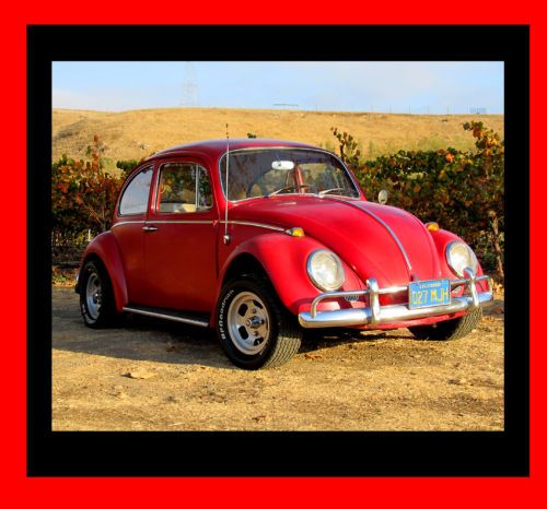 1966 vw bug  **see video** ca car, rebuilt eng; no rust; receipts - must see!!