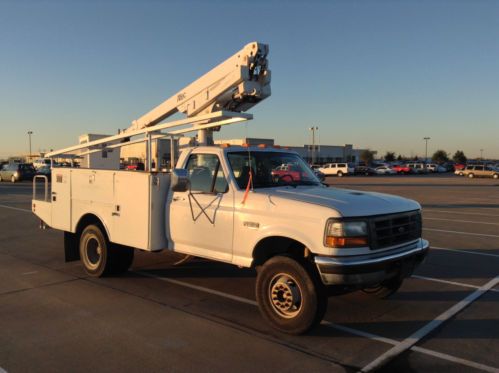 One owner 1996 ford f-450 7.3 diesel single cab utility box crane equipped clean