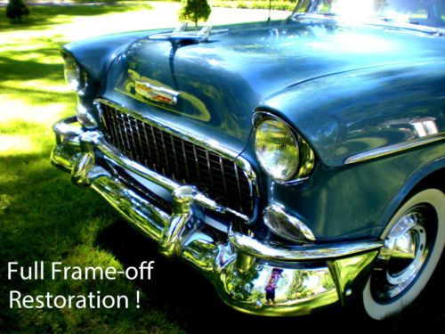 1955 chevrolet bel air one owner 30-yrs frame-off $100,000 est cost to duplicate